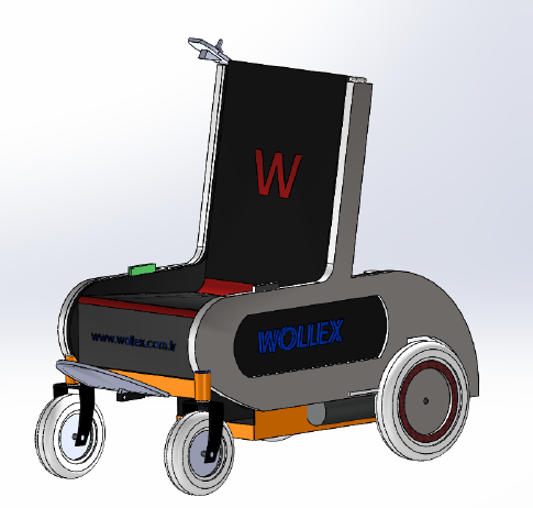 Refakatçi Sürüşlü Akülü Sandalye,Wollex,Refakatçi